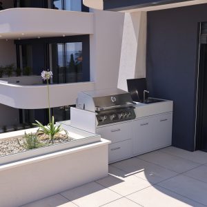 Terraza con barbacoa